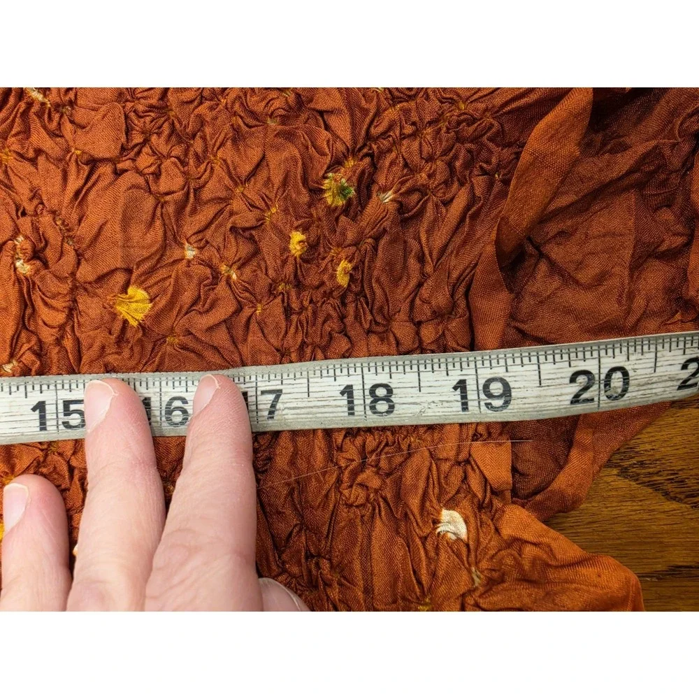 Nini Ong Crinkle Silk Scarf | Ombre Textured Wearable Art |‎ Boho Wrap Festival
